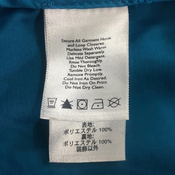 Eddie Bauer Womens S Teal Packable 100% Polyester Full Zip Lightweight Hoodie - Picture 8 of 10